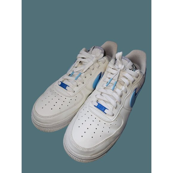 Nike Air Force 1'07 LV8 Sail/Blue Chill-Medium Blue Men Size 11.5 - Picture 5 of 14